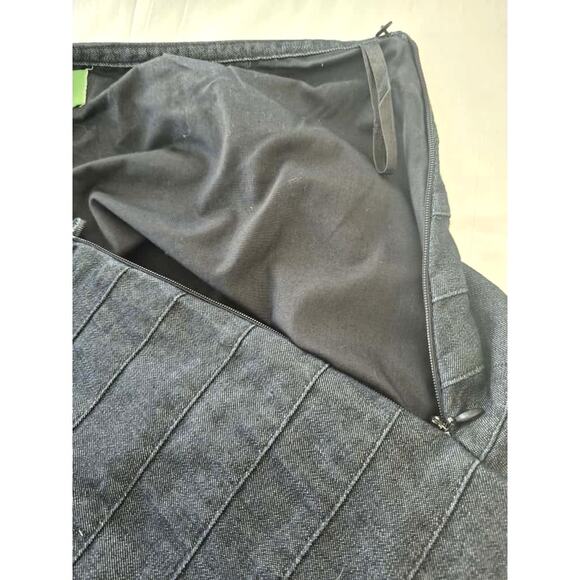 Vintage Denim Maxi Skirt Sz 8 Med Dark Fit & Flare Classic Preppy Closet Staple - Picture 5 of 9